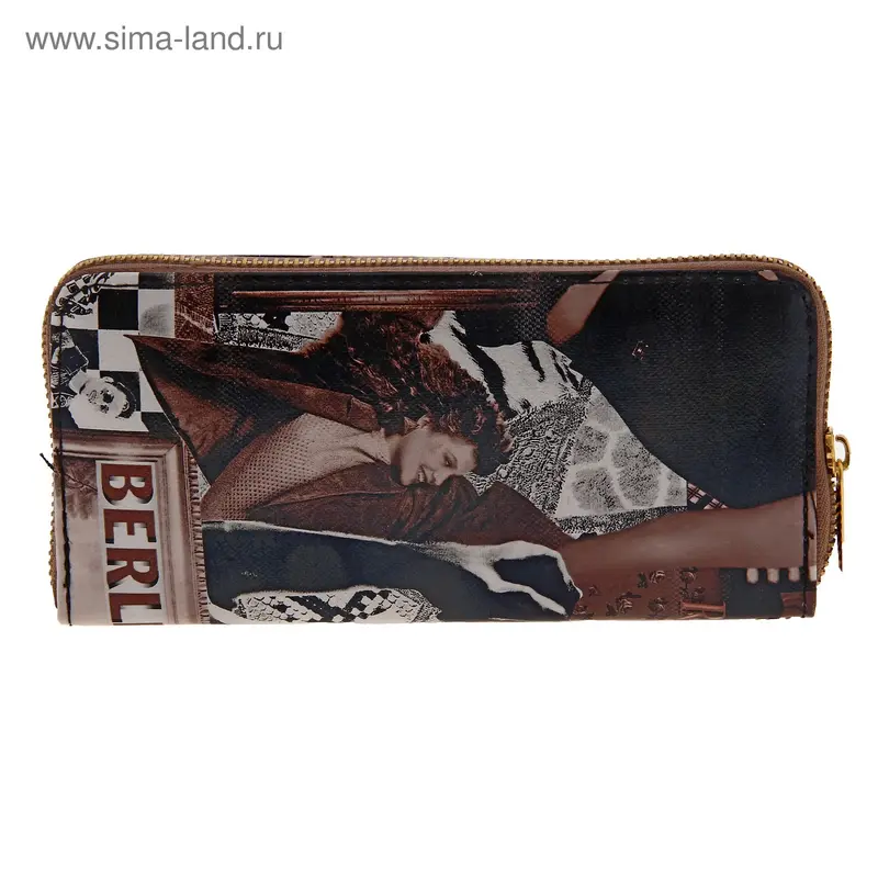 Кошелек женский (2 отделения, 1 молния) "Романтика"