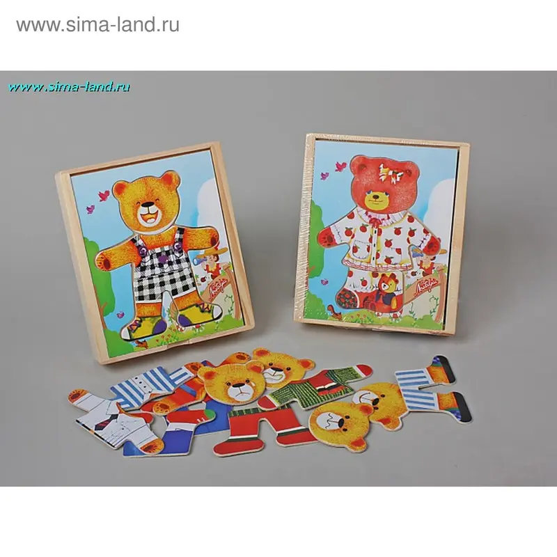 Пазл 2 мишки, в коробке