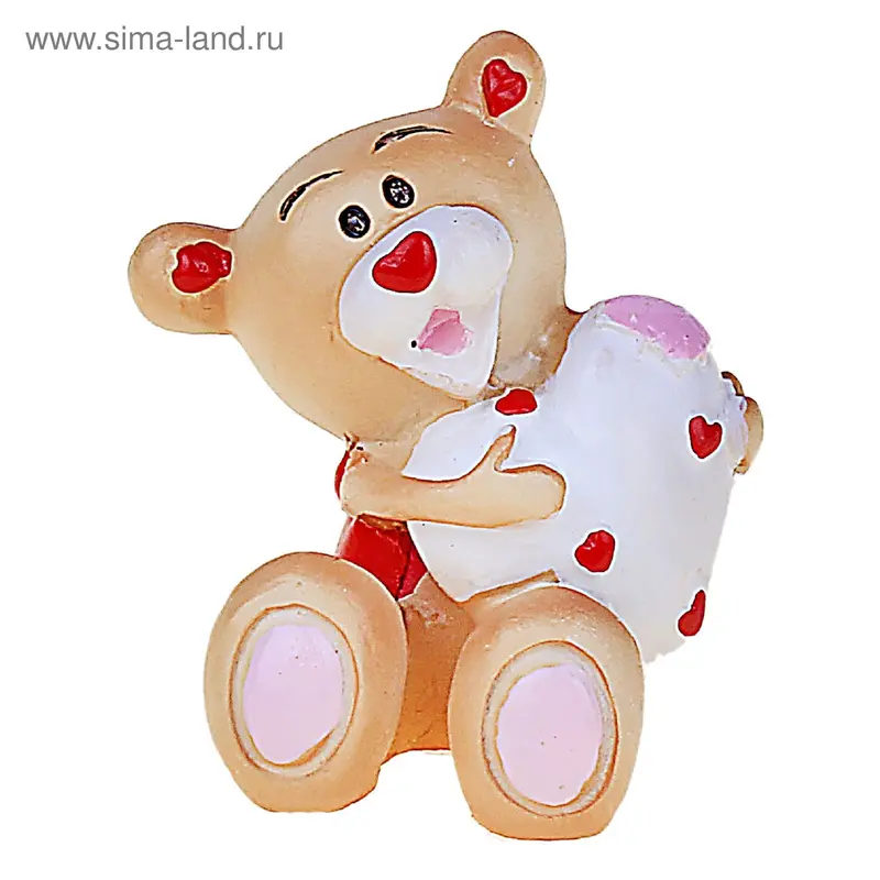 Сувенир "Мишка-ушастик скромница" 4×3,5×5 см