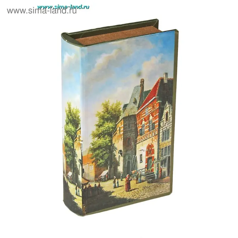 Шкатулка-книга дерево "Прогулка" 21х13х5 см