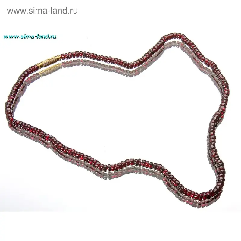 Бусы «Гранат» рондель мини, 48см