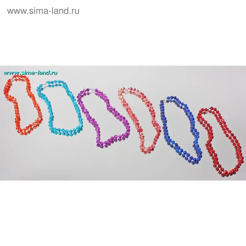Бусы шар №8 «Керамика», цветные