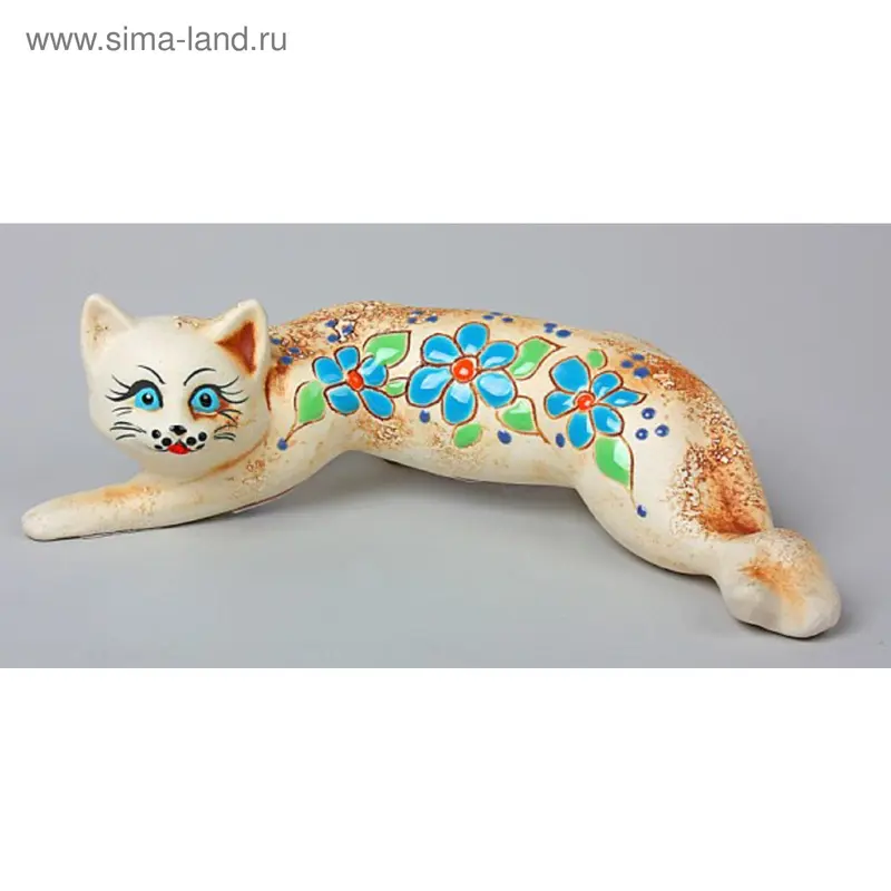 Сувенир "Кот-охотник", шамот