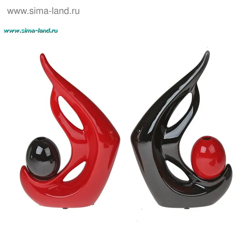 сувенир для интерьера красн/черн рыба круг 29 см