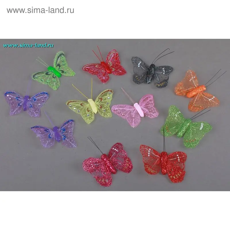 магнит бабочка ткань ажурные кружева 5*4 см
