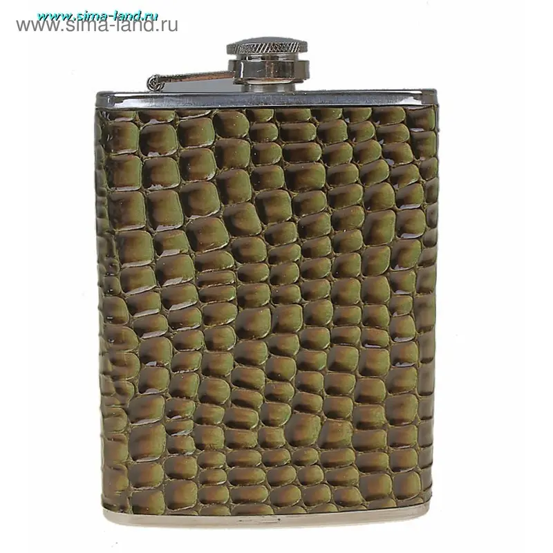 Фляжка 8 oz "Зеленый крокодил"