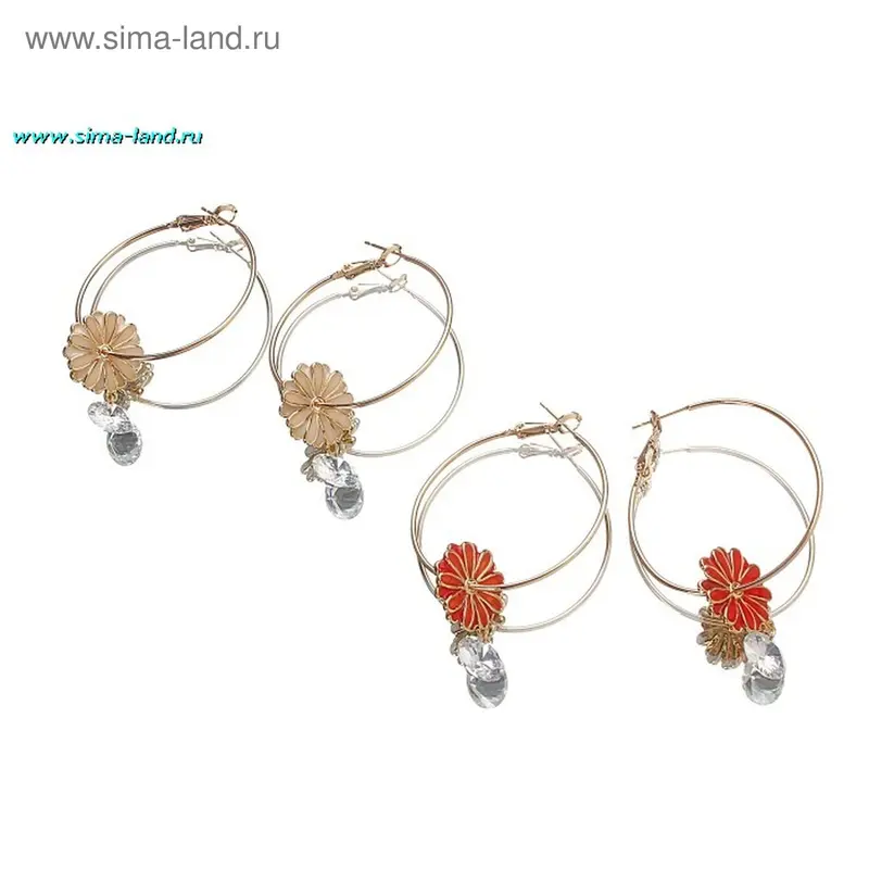 Серьги Настроение «Ромашка»