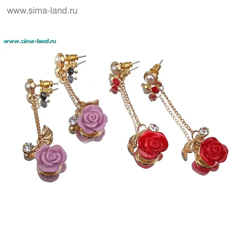 Серьги «Лучезарные розы»