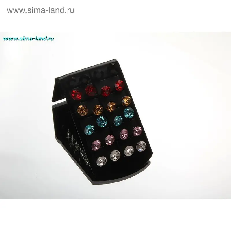 Пусеты на планшетке (12 пар) цвет микс (цена за пару)