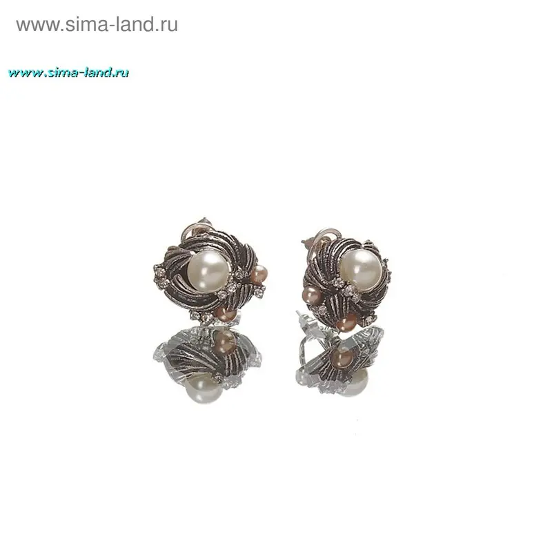 Серьги с жемчугом «Абстракция»