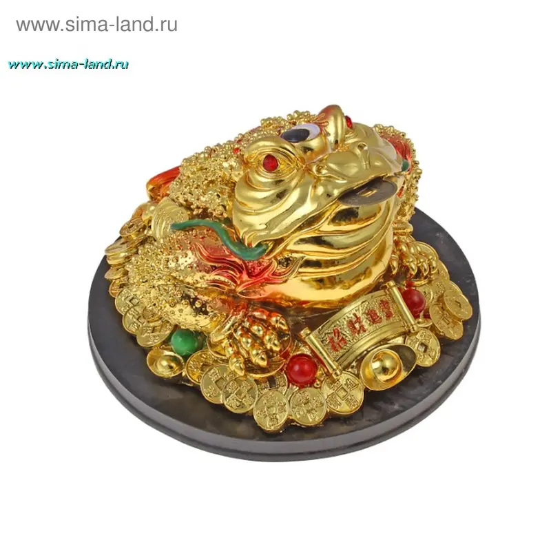 нэцкэ золото жаба камень надпись п/д h=18*24