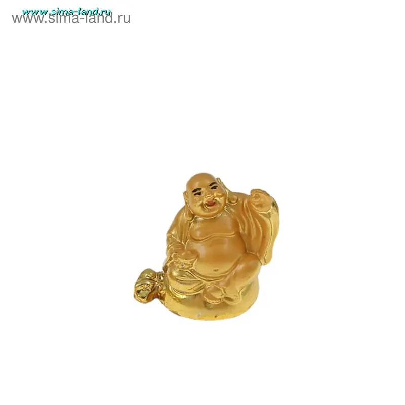 Нэцкэ золото "Хотей с чашей и жемчугом"