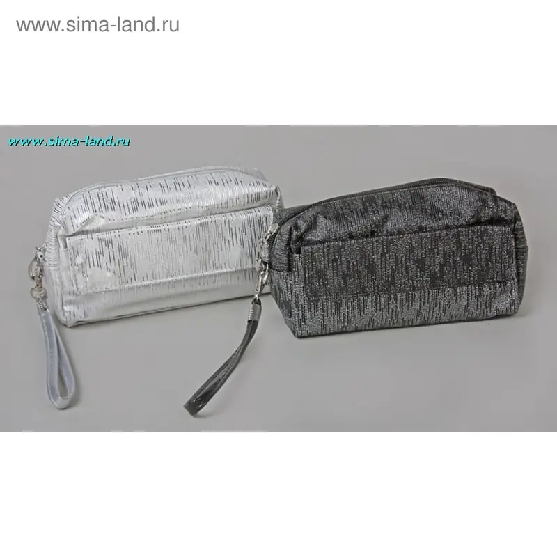 Косметичка с накладным карманом "Блёстка", микс