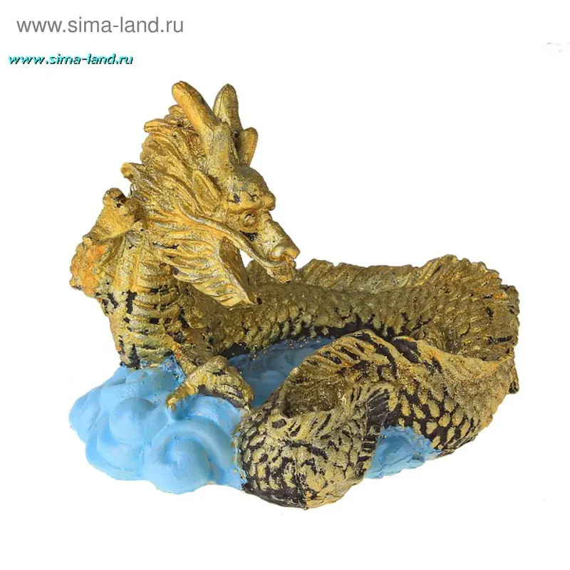 Пепельница "Золотой дракон", 10х14 см