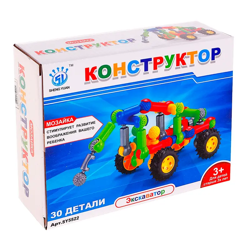 Конструктор "Экскаватор, 30 деталей