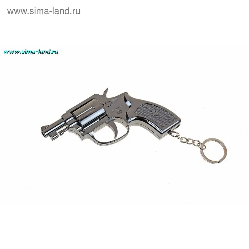 Зажигалка "Револьвер" металлической ручкой