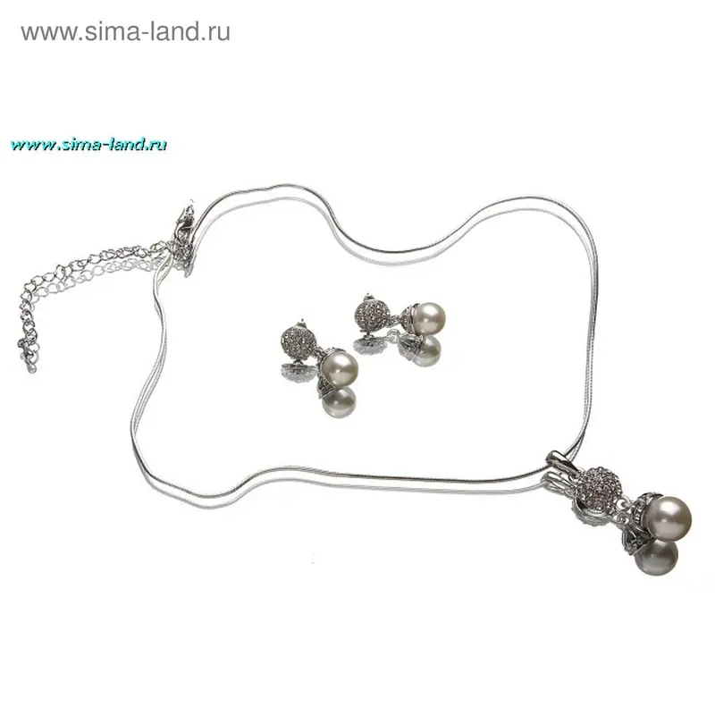 Гарнитур «Эльза» (кулон на цепочке и серьги), капля