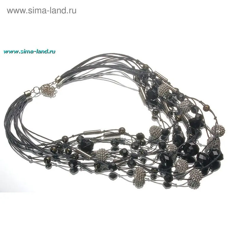 Бусы «Фантазия», черные