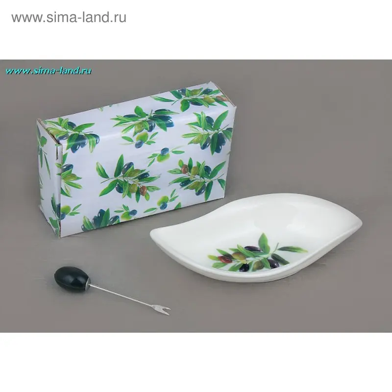 Блюдо для оливок/солений, "Оливки", с вилочкой