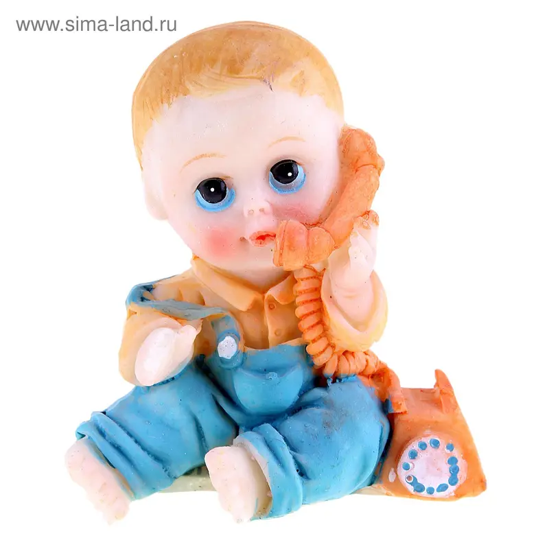полистоун малыш с игрушками 5*4*5,5 см