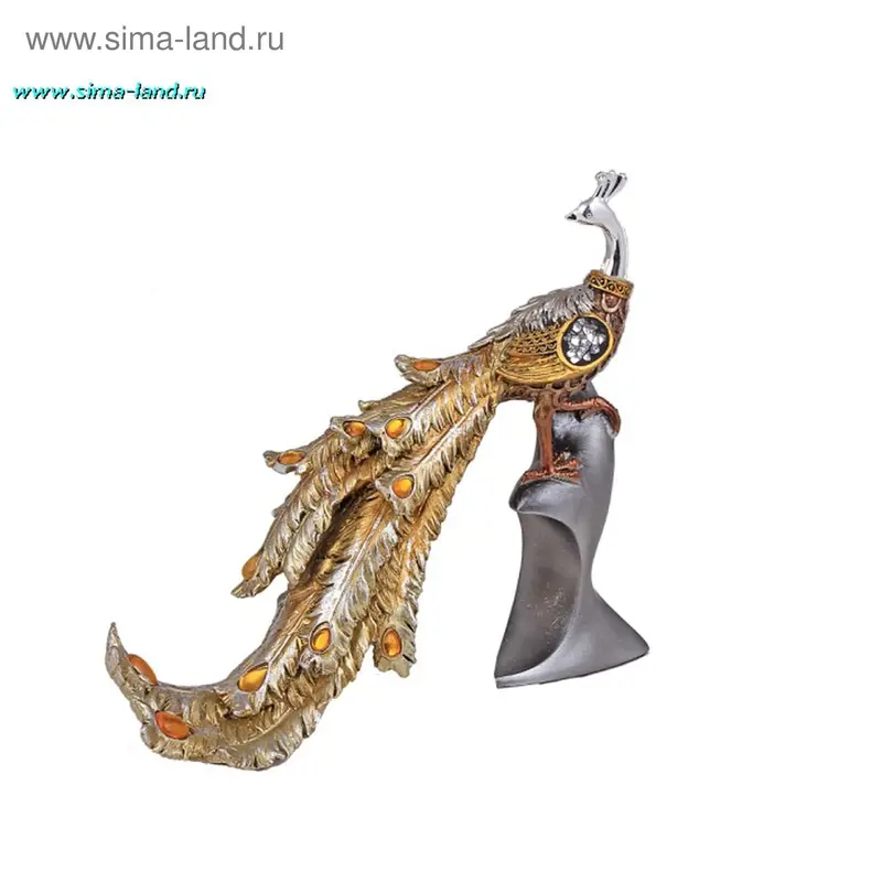 сувенир полистоун пава на дереве 23,2*7*20,1 см