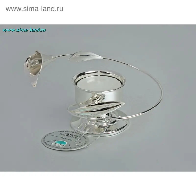 Сувенир, подсвечник серебряный, с каллой