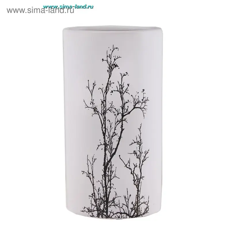 ваза керамика хай тек белая 12,5*7,5*24 см
