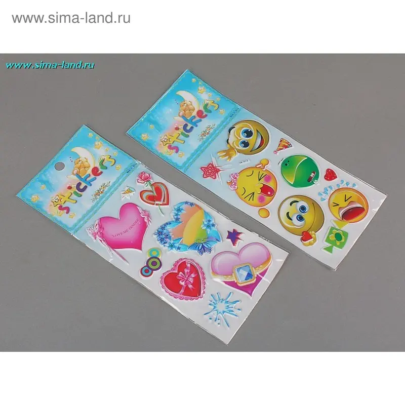 наклейка пластик мягкая смайл/сердечки 25*10 см