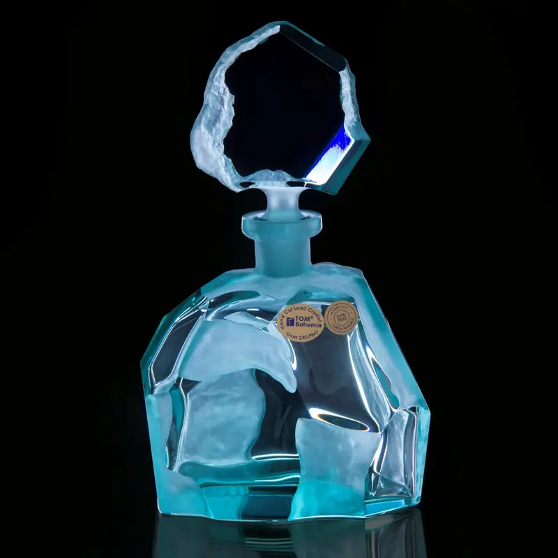 декантер "Оцеан" голубой матовый. Хрусталь 600ml