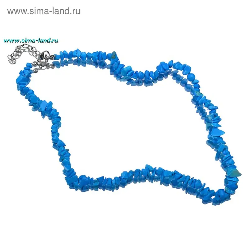 Бусы крошка мелкая «Бирюза», 45см