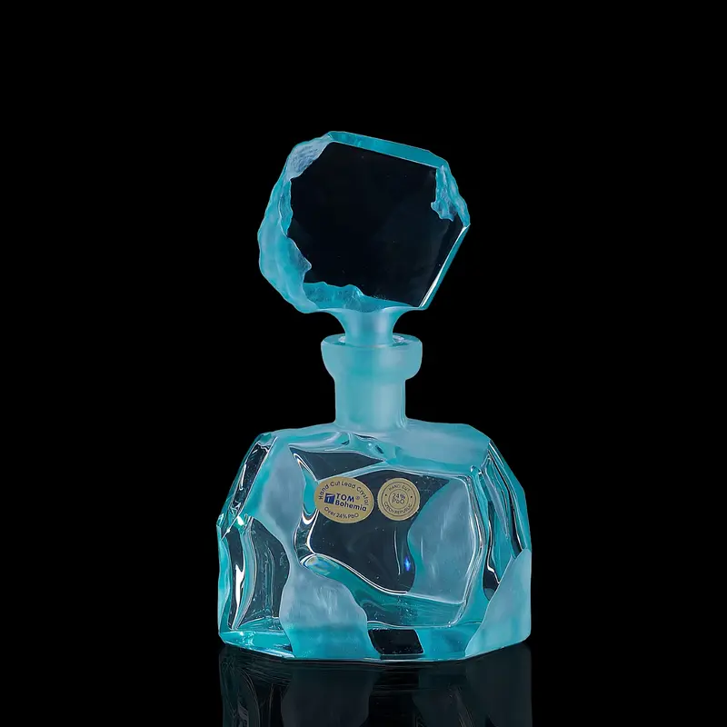 Флакон для духов "Оцеан", 90 мл, голубой, 9,5 × 10 × 9,5 см