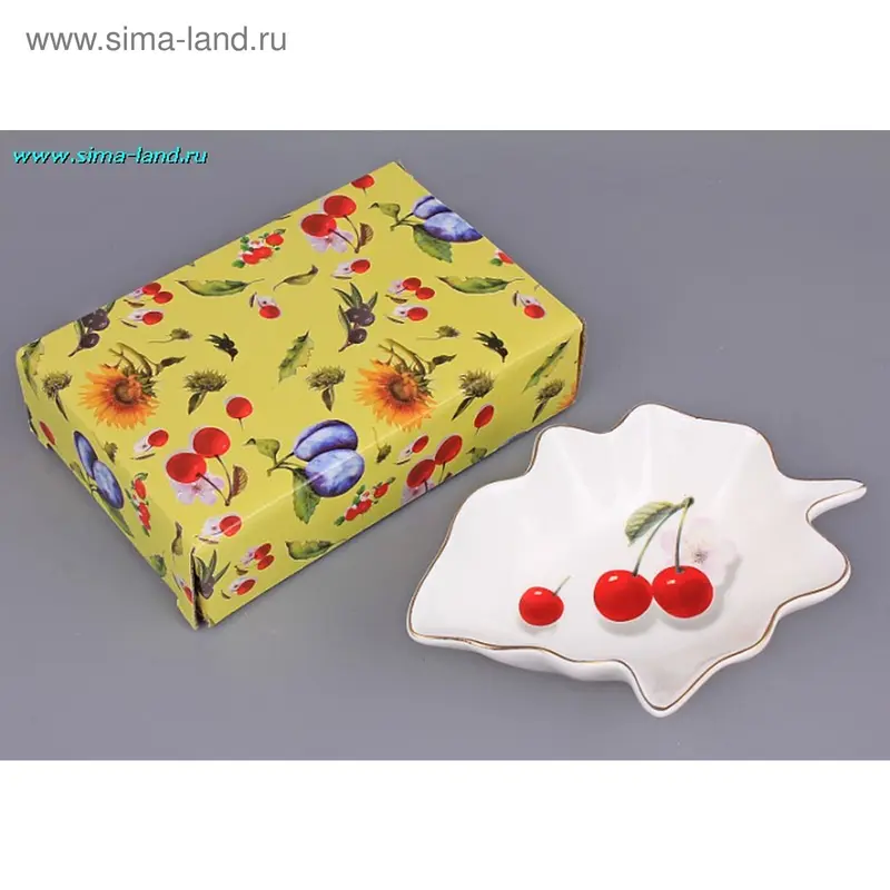 Конфетница - лепесток "Вишенка"