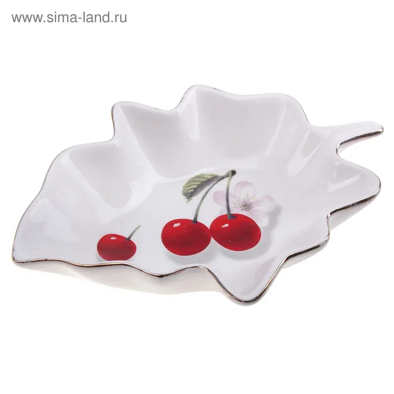 Конфетница Лепесток "Вишенки"