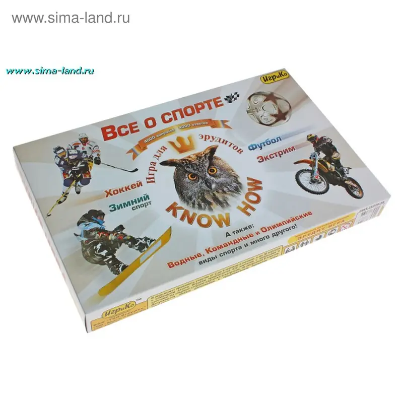 Игра настольная Эрудит "Всё о спорте"