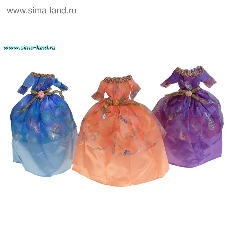 одежда для куклы платье с цветком 3в
