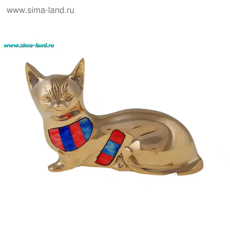 статуэтка кошечка цветная лежит 15*10 см