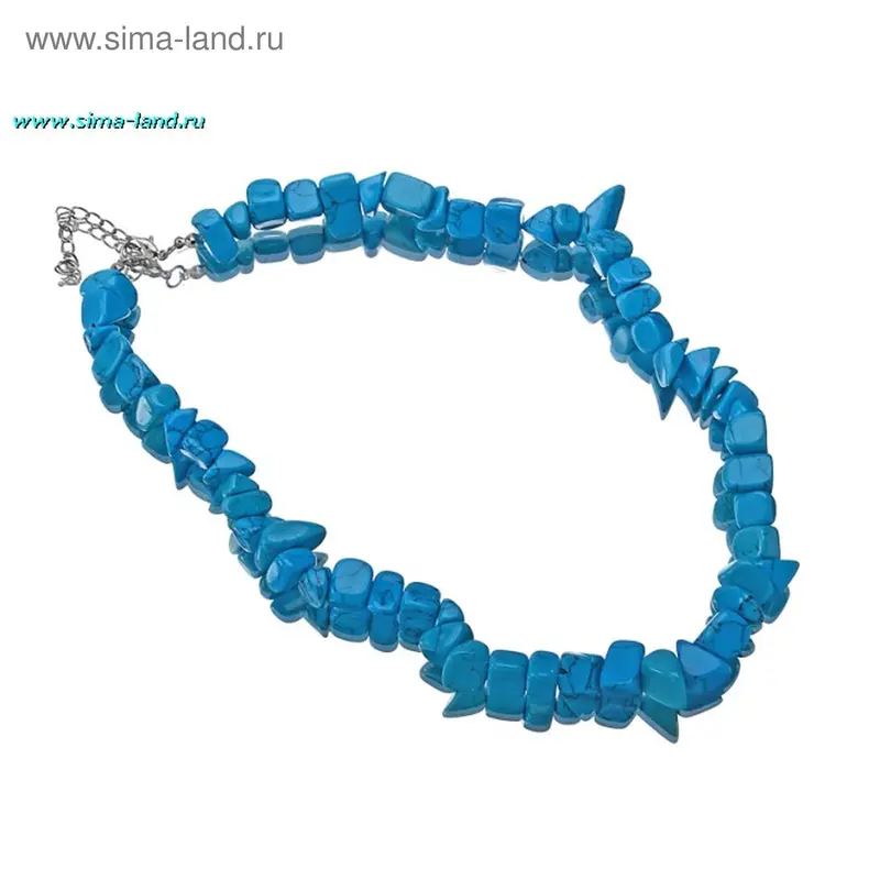Бусы крошка крупная «Бирюза», 48см