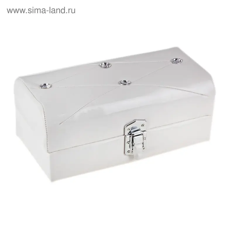 шкатулка дерево белый гламур 20*13*13 см