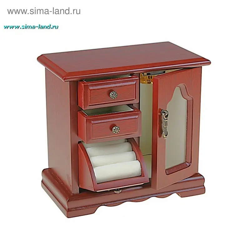 шкатулка дерево вишня шкаф с ящиками 19*10,5*18 см