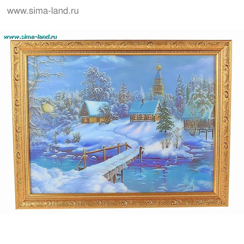 картина объемная 36*46 см зима