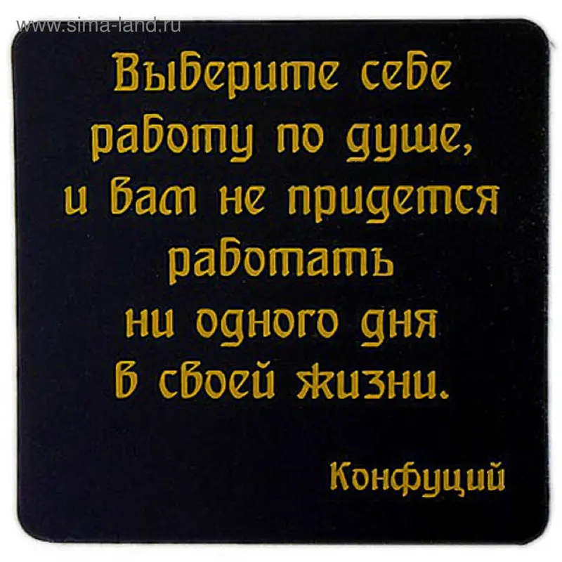 Магнит "Выберите себе работу по душе..."