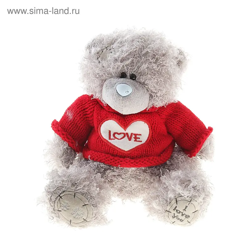 Мягкая игрушка "Мишка" кудрявая травка, в кофте