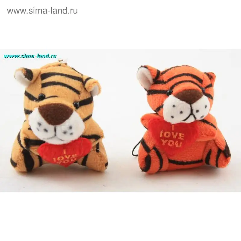 м подвеска тигр сердце LOVE 5 см (12 шт) (бокс 1800 шт)