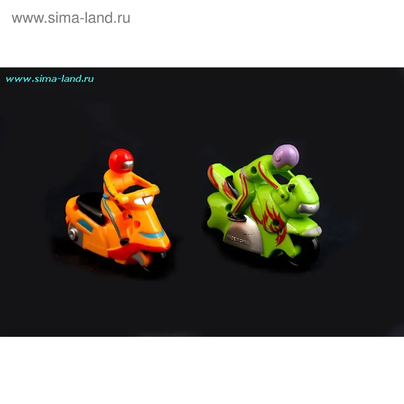 игрушка заводная мотоциклист 6,5 см