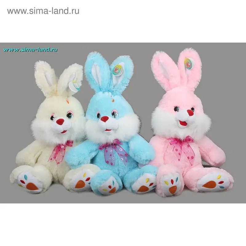 Мягкая игрушка "Зайка, на лбу морковка"