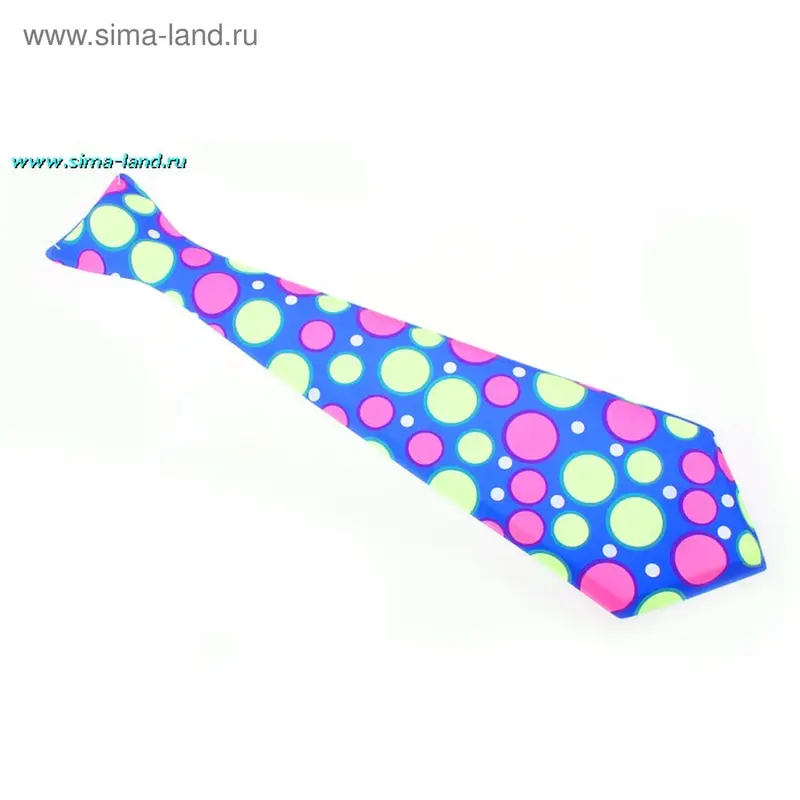 Карнавальный галстук - гигант "Цветной горох"
