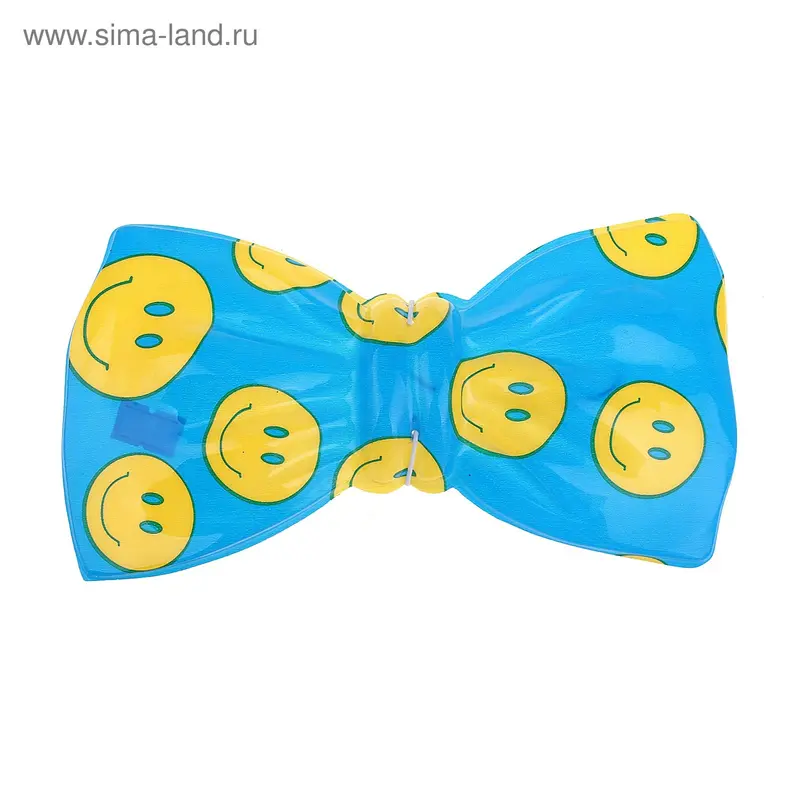 Карнавальный бант синий "Смайл"