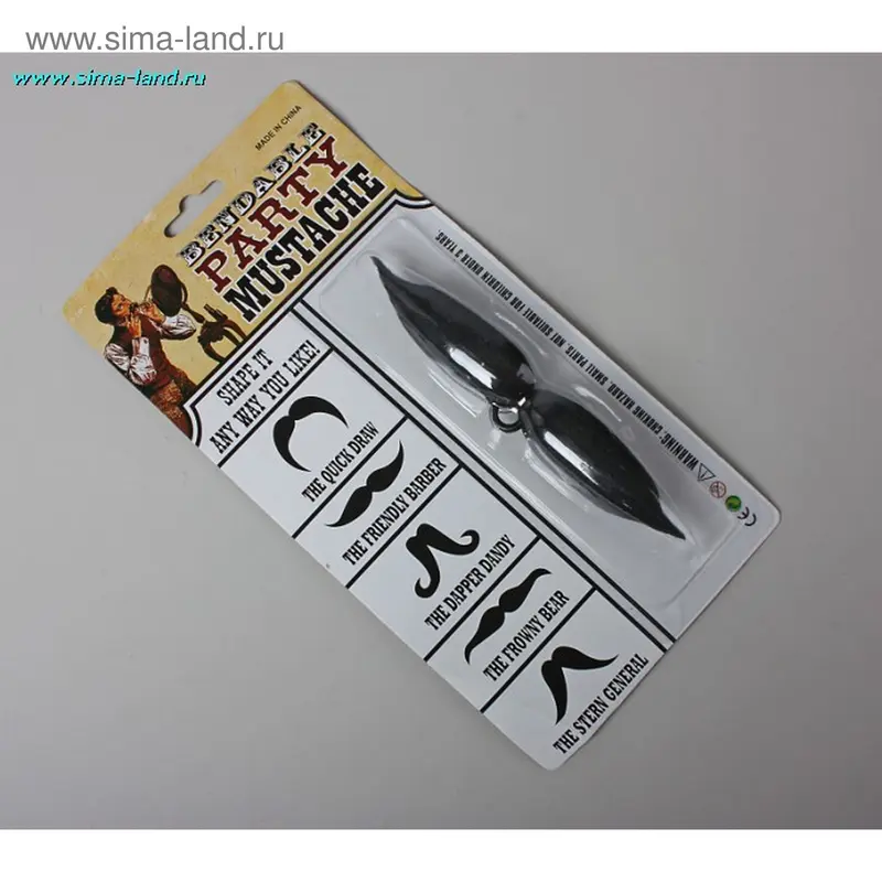 Усы на прищепке к носу