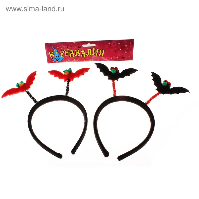 Карнавальный ободок "Летучая мыщь", цвета МИКС