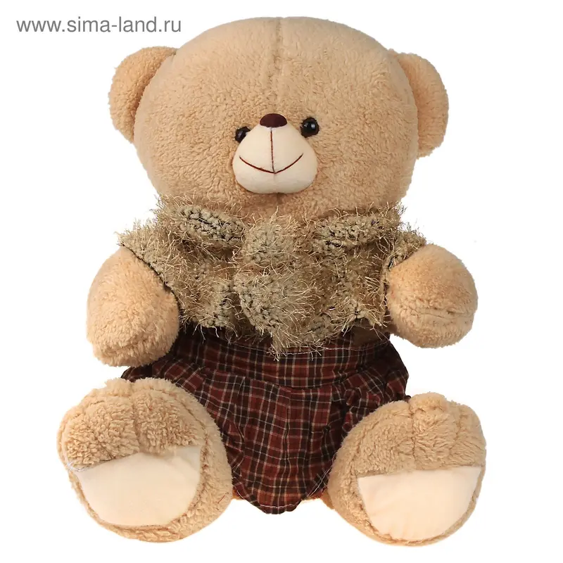 м медведь в меховой манишке 35*30*25